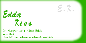 edda kiss business card